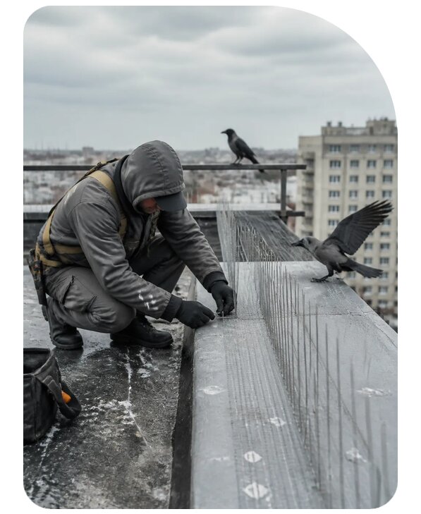Защита от ворон под ключ в Елабуге по цене от 5064 р. | Сенат-Лбг